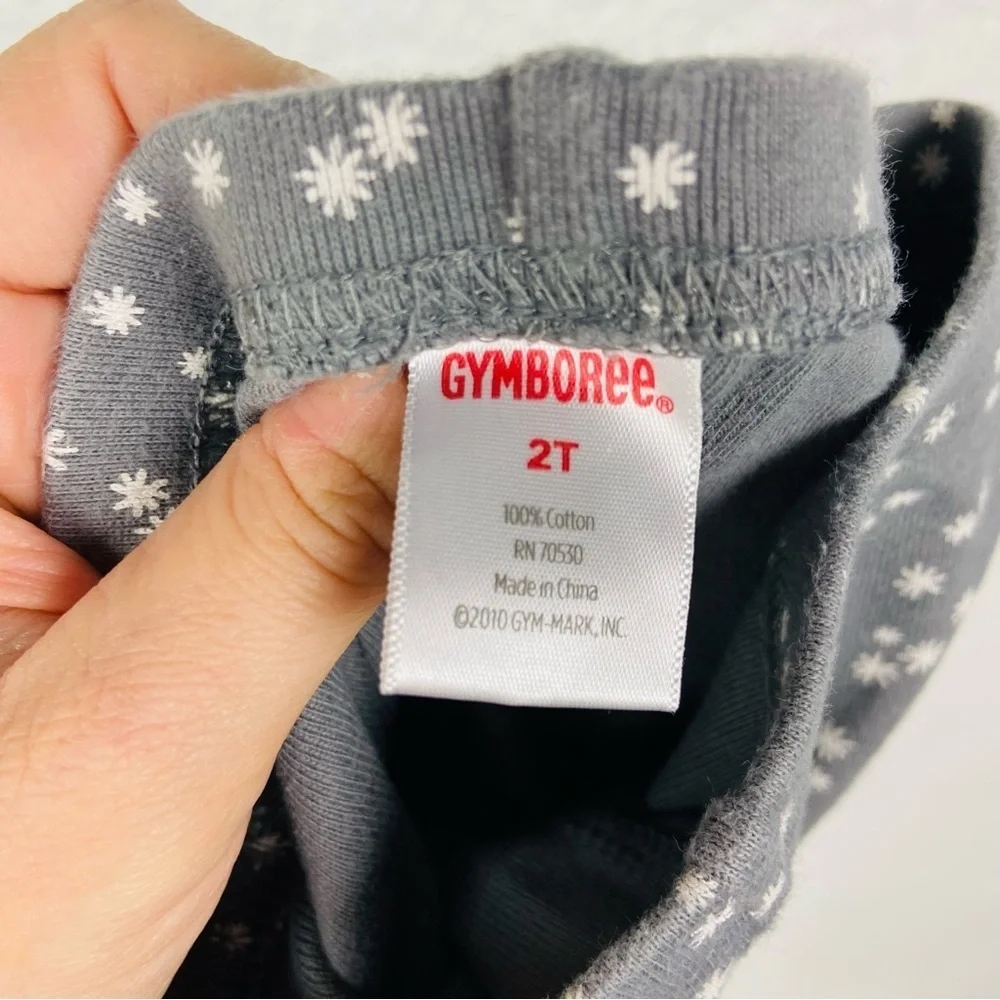 GYMBOREE Gray Floral ruffles bottoms Kids cotton Leggings size 2T